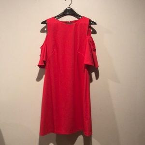 Chaps Pink Bell Sleeve Mid-Length Dress